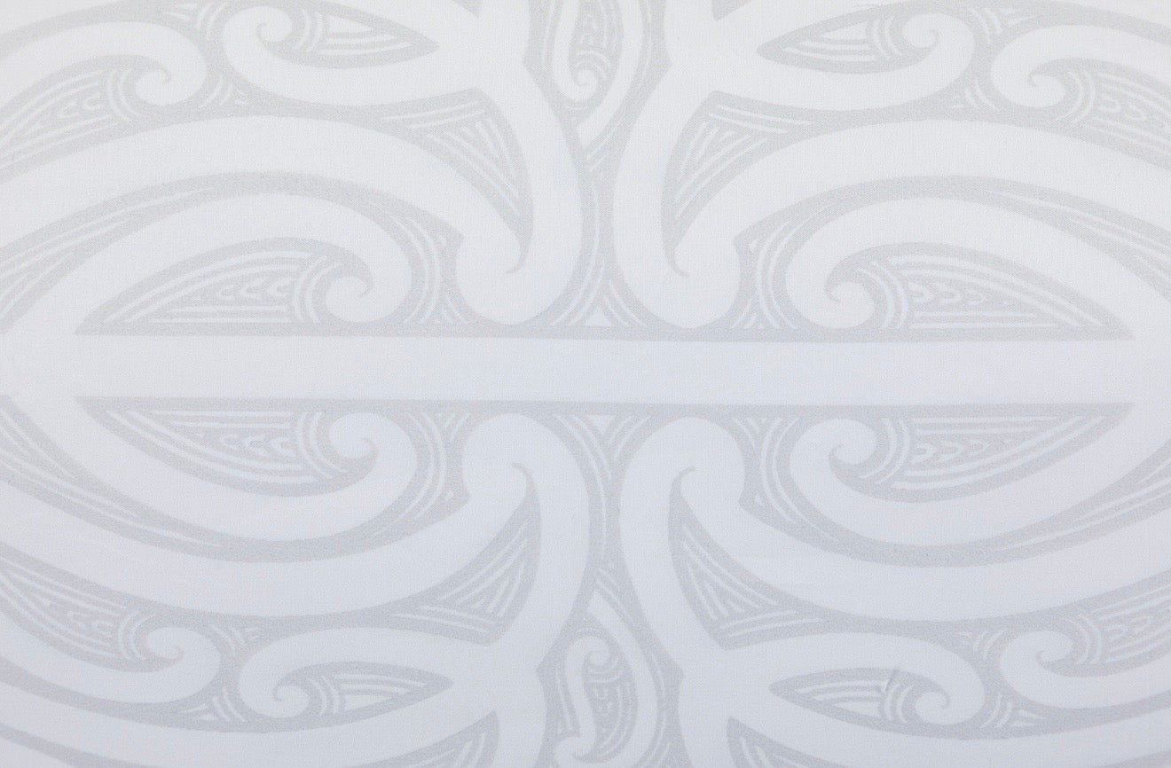 Maori Toi Waffle Duvet Set (white)