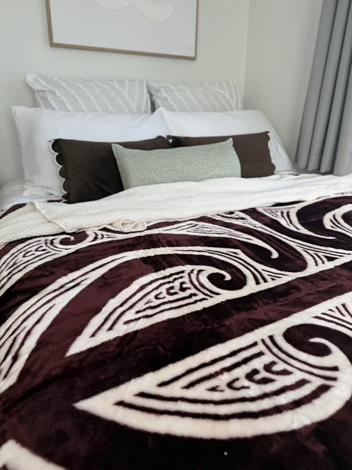 Brown Koru Mink Blanket
