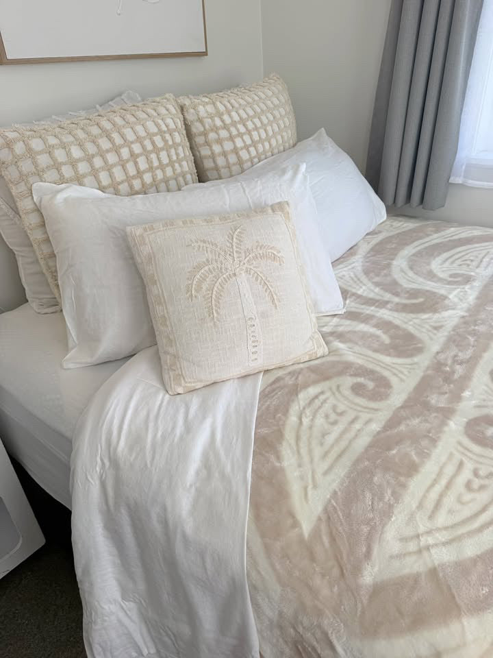 Cream Koru Mink Blanket