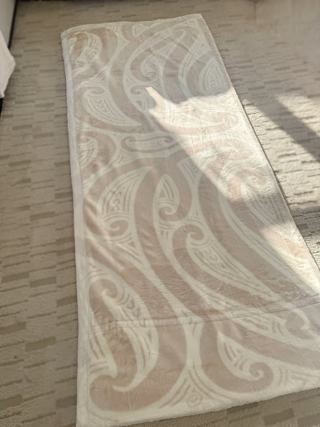 Cream Koru Mink Blanket